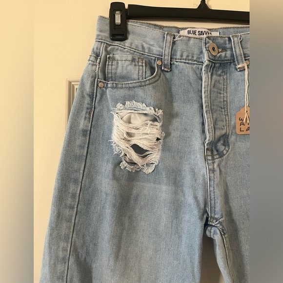 Blue Savvy Distressed Light Wash Jeans Women’s size 25 - Picture 10 of 16